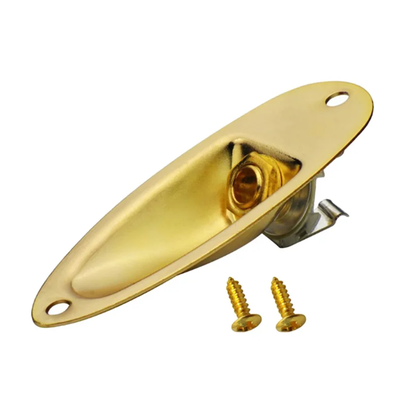 Guitar Jack Socket Electric Guitar Pickups Professional Boat Style 1/4" Guitar Pickup Output Input Chrome Jack Plug Socket For Electric Guitars Guitar Parts