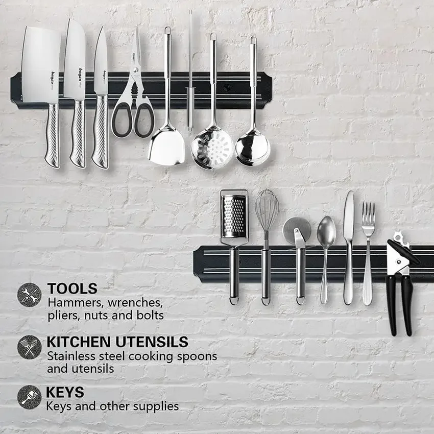 Stainless Steel Magnetic Knife Block Wall Mount Holder
