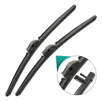 Silicone & rubber  Front Wiper Blades Set For Mercedes Benz C Class W204 2009 - 2012 Windshield Windscreen Window Brush 24"+24" 2