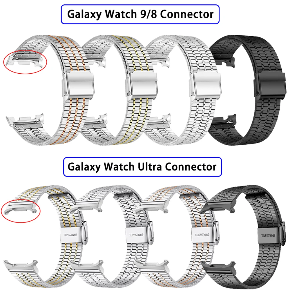 Premium Stainless Steel No-Gap Strap for Galaxy Watch - Elegant Bracelet Band