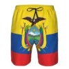 Summer Men's Ecuador Flag Beach Pants Shorts Surfing M-2XL Polyester Swimwear Running 3