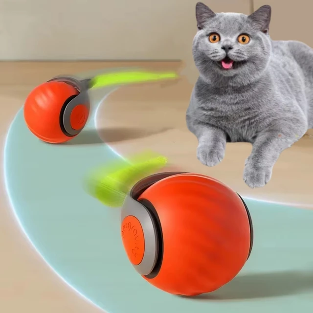 Cat Interactive Ball Toys Automatic Rolling Ball Faux Tail Rechargeable Smart Pet Electric Toy Dog Cat Training Imitate Mouse Cat Interactive Ball Toys Automatic Rolling Ball Faux Tail Rechargeable Smart Pet Electric Toy Dog Cat Training Imitate Mouse