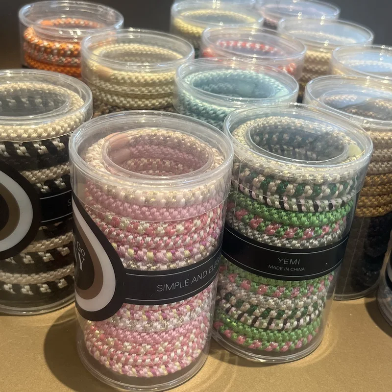 15pcs/set women Colorful hair ruebber bands kknekki hair elastics hair tie girls knekki hair rope black Ponytail Holder hairband 1