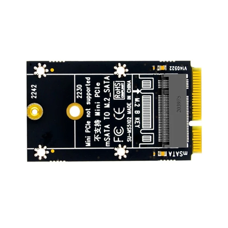 Scheda Adattatore M.2 A 5 Porte SATA 6 Gb/s - Convertitore PCIe M.2 B+M Key A SATA III Con Dissipatore Per PC Desktop
