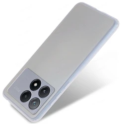 Ultra-Thin TPU Soft Silicone Back Phone Cover Case for Poco X6 Pro (Transparent White)