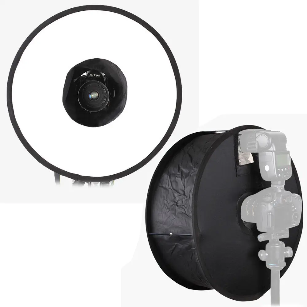 Description Picture 3 of item45cm 18" Easy-folded Ring Softbox Speedlight Flash Diffuser Reflector for Iconic Brand Nikon Portrait Photography
