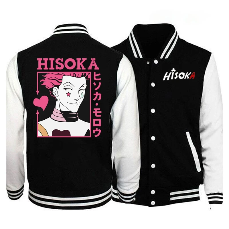 Hunter X Hunter Hisoka Baseball Jacket Unisex Fashion Anime Baseball Jersey Streetwear Casual Bomber Jacket Baseball Coat Aliexpress
