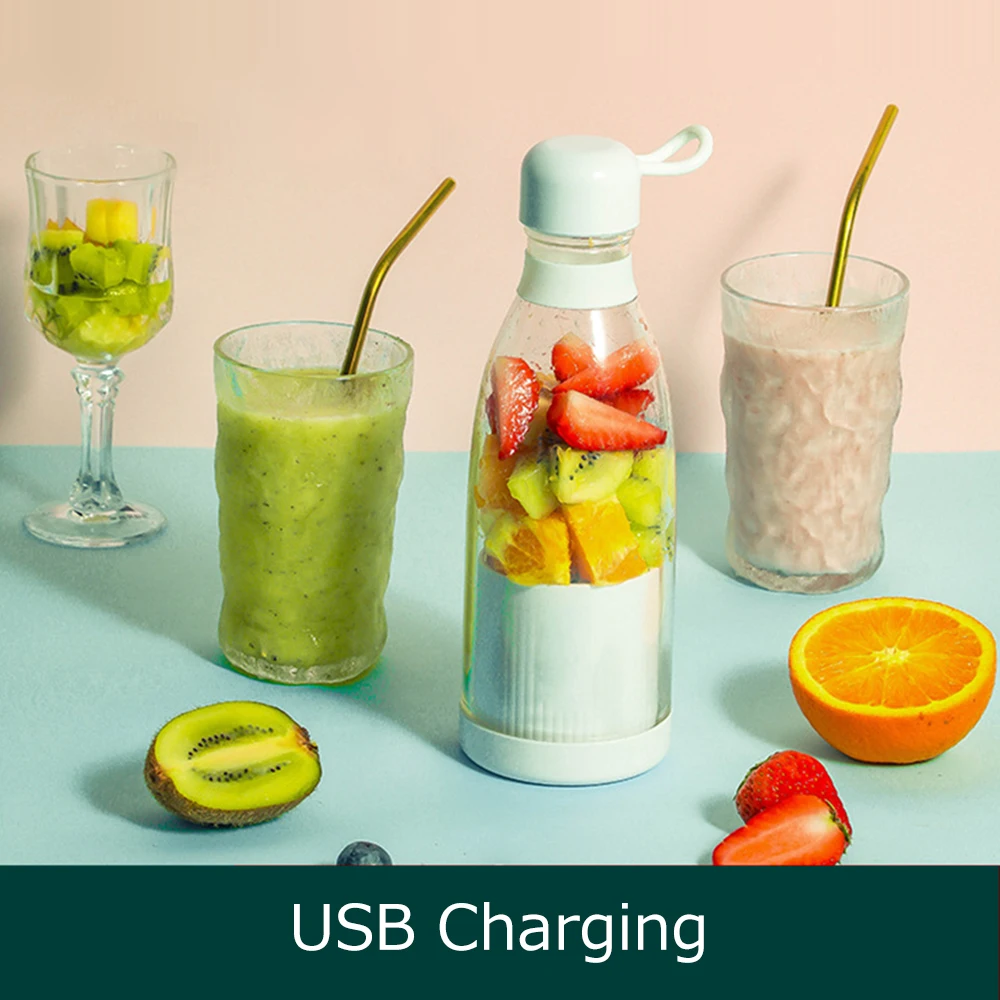 Homgeek Smoothie Blender 300W Personal Blender for Shakes and Smoothies Juice Blender with 2 Tritan BPA-Free 20oz Travel Bottles