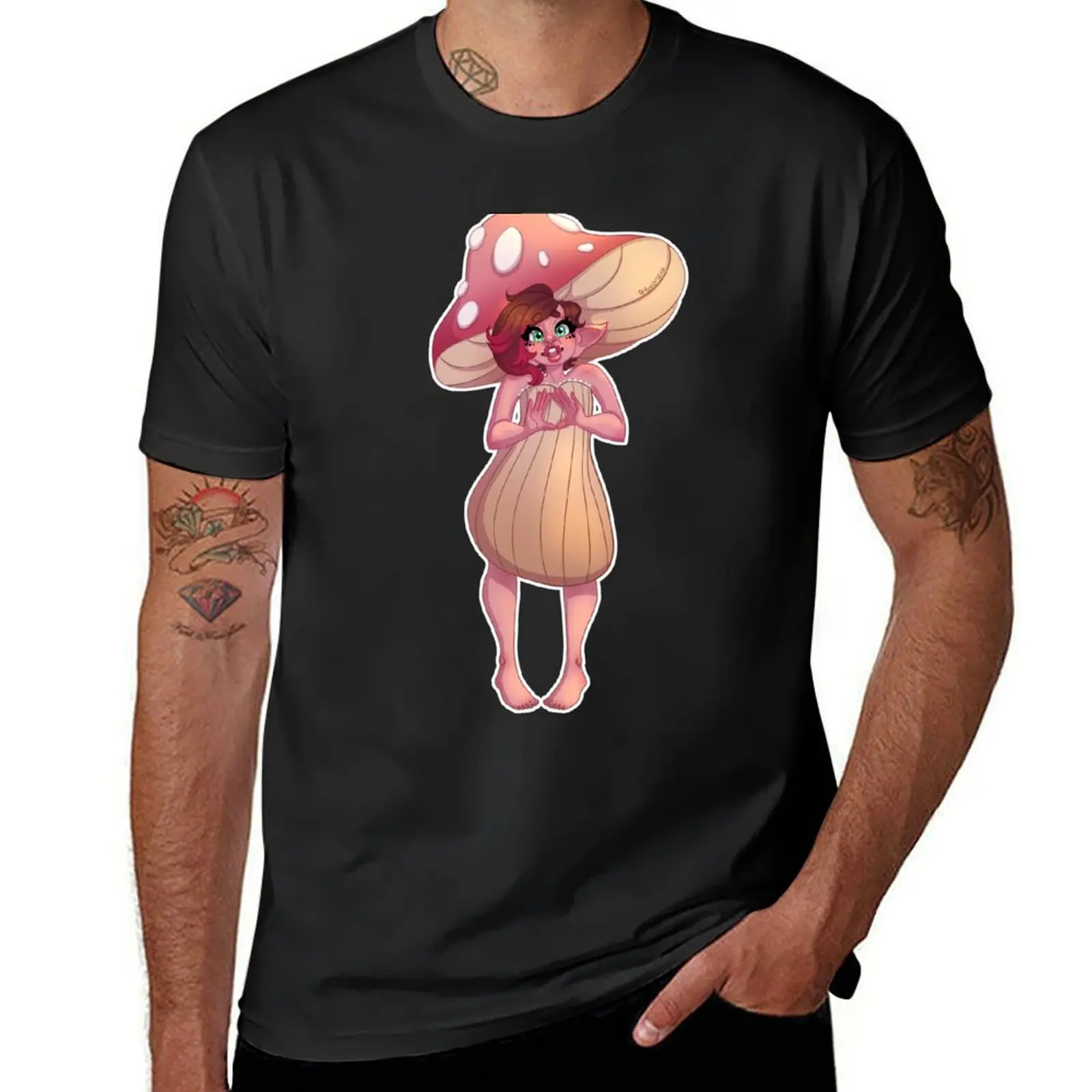 Mushroom Gal T-Shirt oversized animal prinfor boys Short sleeve tee boys animal print mens graphic t-shirts hip hop