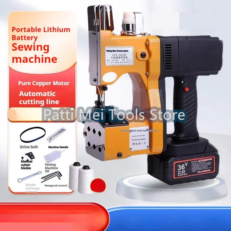 Portable Woven Bag Packaging And Sewing Machine Small Rechargeable Lithium Battery Dynamic Sealing Machine 3