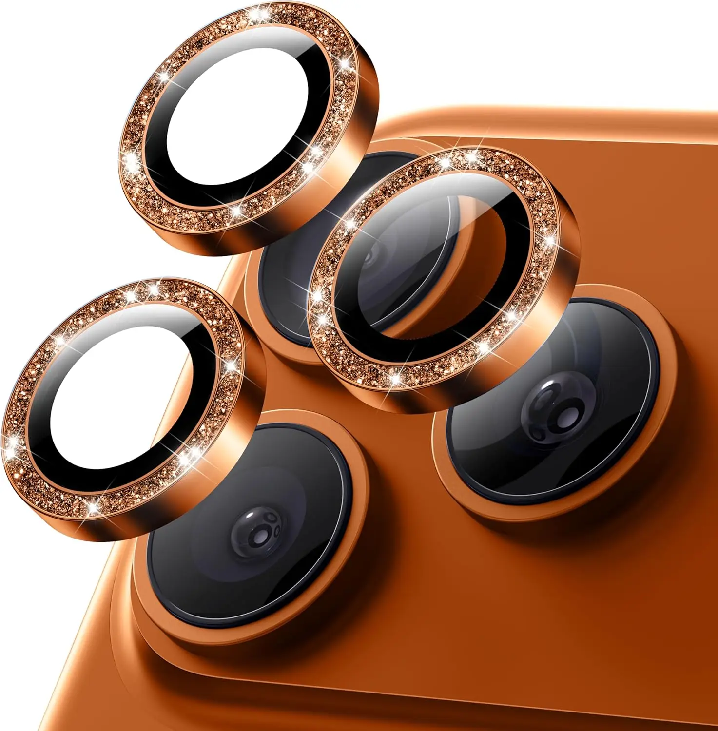 1-3 قطعة غطاء حامي عدسة الكاميرا البرتقالي آيفون 1...