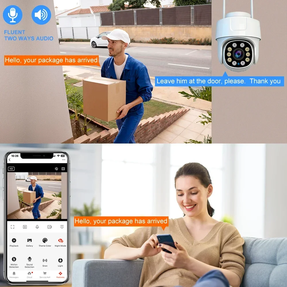 Tuya Smart Life 5MP Outdoor Waterproof Home Security Auto Tracking AI Human Detection Camera WIFI Network Surveillance Camera 4