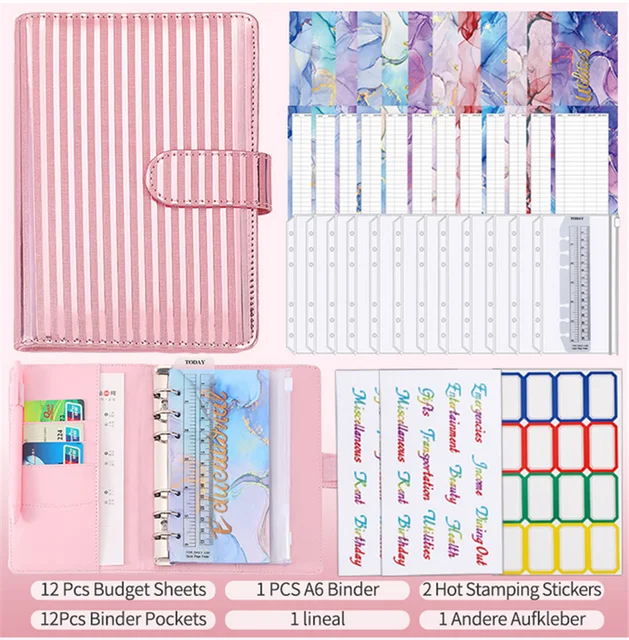 A6 Colorful Money Budget Planner Binder Zipper EnvelopesCash Envelopes for  Budgeting Money Organizer for Budget Binde Set - AliExpress