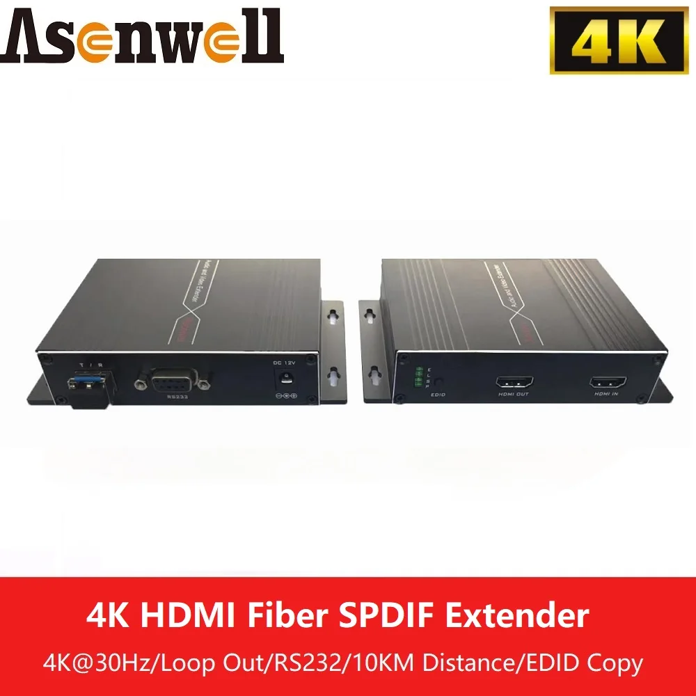 

4K HDMI Fiber Optical Extender HDMI Transmitter Receiver LC Port 2KM Long Distance RS232 3D ESD DVI Extender Loop Out