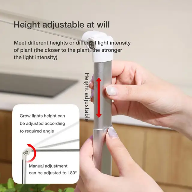 Növénytermesztési Lámpa Led Pozsgás Növények Zöldség Virágnövekedés Lámpák Asztali Ültetvény Nem Izgalmas Magasságú Állítható Növény Termesztési - Image 5