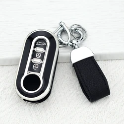 Deluxe TPU Car Key Case Cover with Keychain Accessories (Black Set)