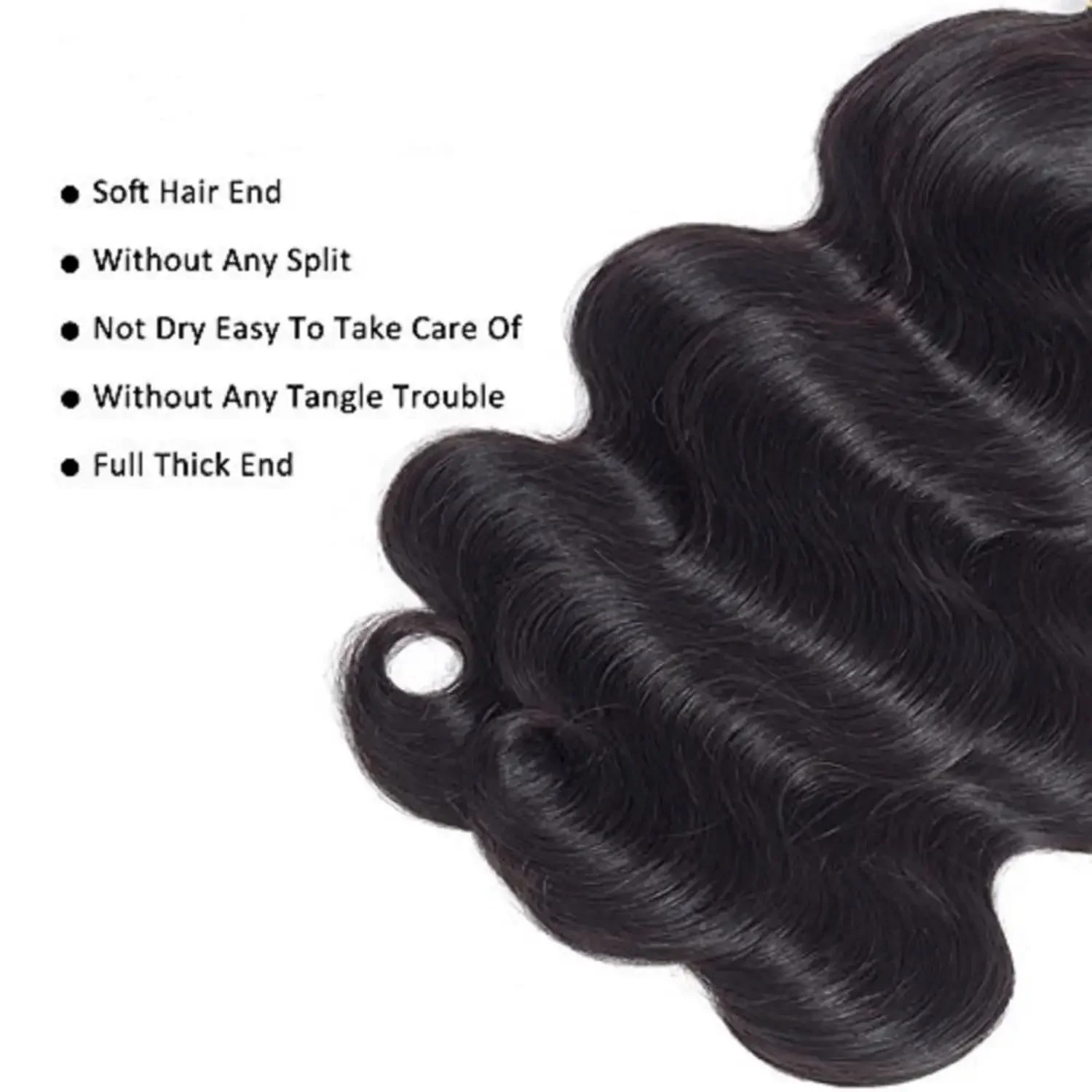 Natural Color Bundles 38 40 Inch Human Hair Body Wave Brazilian Hair Bundles Long Remy Braiding Hair Extensions 1/3/4 Pieces - Image 5