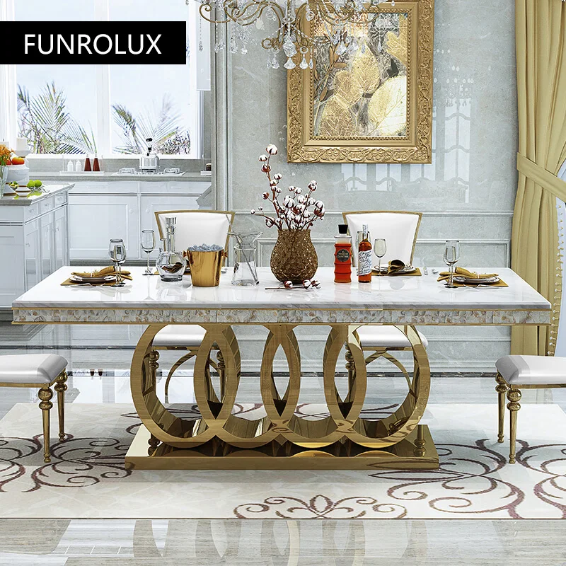 Marble Dining Table Set 6 People 10 For Renren Restaurant