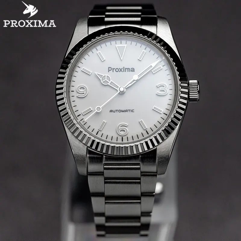 

Proxima Business Diving Men's Watch Sapphire Glass Auto Date PT5000 Automatic Movement Mechanical Wrist watch 10 ATM Waterproof