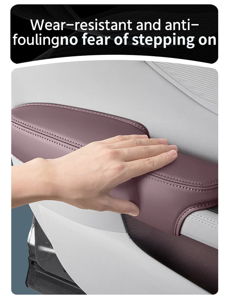 For Byd Song Plus Seal u Dmi Ev 2020-2025 Car Door Handle Protector Covers Leather Anti-slip Interior Decoration Accessories