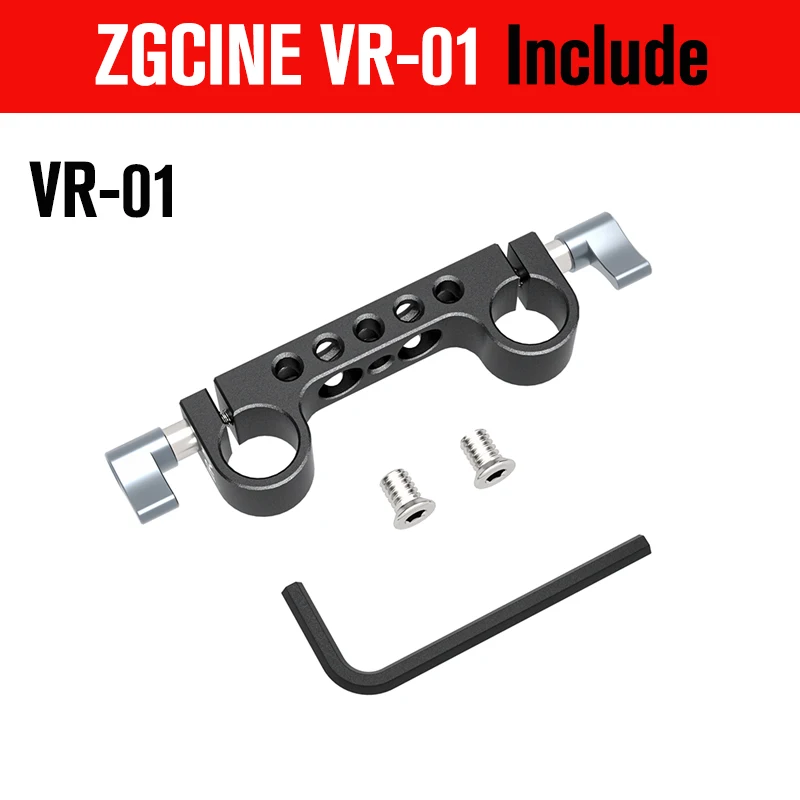 Piastra di MONTAGGIO ZGCINE VP1 V PD 14,8 V con adattatore per piastra V-Lock per batteria V standard con morsetto per asta da 15 mm