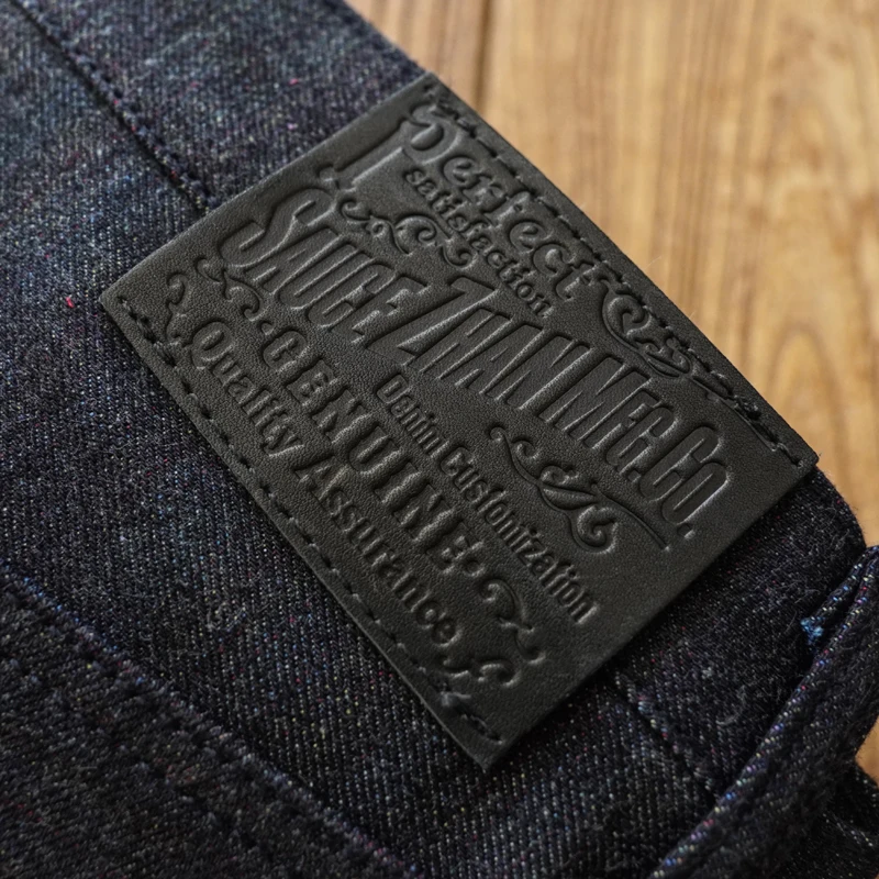 SAUCE ZHAN Mens Jeans Double-sided Rainbow Dyeing Sanforized Selvedge Denim Jeans Rainbow Regular Fit 14.5 Oz 4