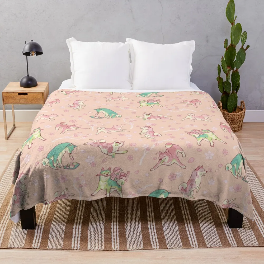 

Shibakura & Matchinu in peachy Throw Blanket Blanket Luxury Fluffy Soft Blankets