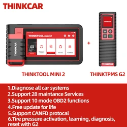 THINKTOOL MINI 2 CANFD OBD2 Scanner Automotive Full System 28 Resets Lifetime Free Update Car Code Reader Obd2 Diagnostic Tools
