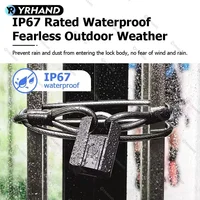 IP67 TTLock Bluetooth APP Smart Padlock Fingerprint Lock Keyless Mini Bag with Aleax Google Home Electronic Door Lock - Image 6