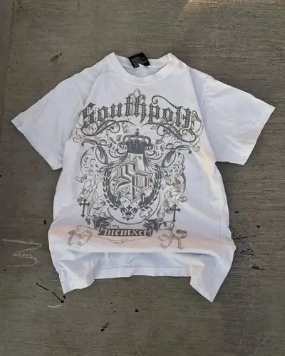 European and American men's summer Gothic angel wing skull print soft and breathable round neck T-shirt outdoor street top - Image 5