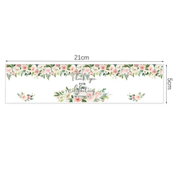 Elegant Green Floral Water Bottle Label Stickers - 20 Pack for Special Occasions & Celebrations (20pcs C)