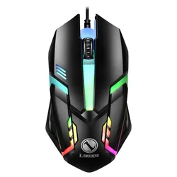 RGB Color Mechanical Feel USB Wired Gaming Keyboard, 104 - Key Standard Layout (Only Mouse)