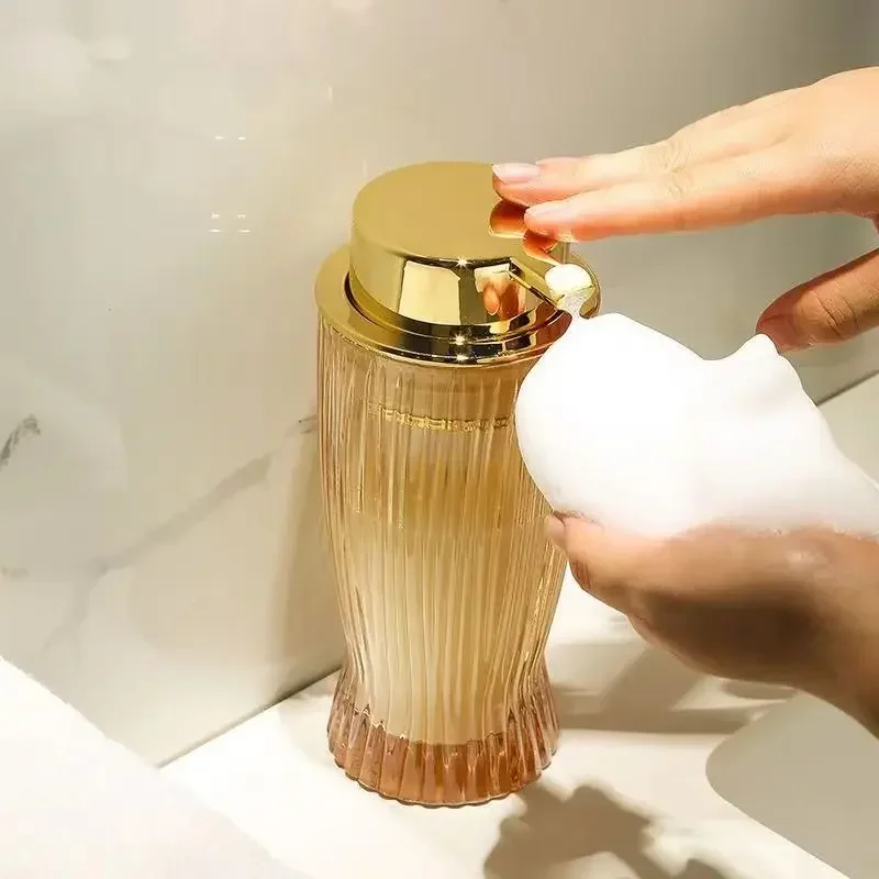 Soap Dispenser Shampoo Dispenser Foaming Soap Dispenser Soap Dispenser Bottle Household Bathroom Products Bubble Bottle Vertical Glass Soap Dispenser Shampoo Press Sub-bottle Bathroom Decoration Accessories