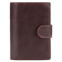 Luxury Genuine Leather Men's Bifold Wallet - Multifunction Card & Coin Holder (Coffee)