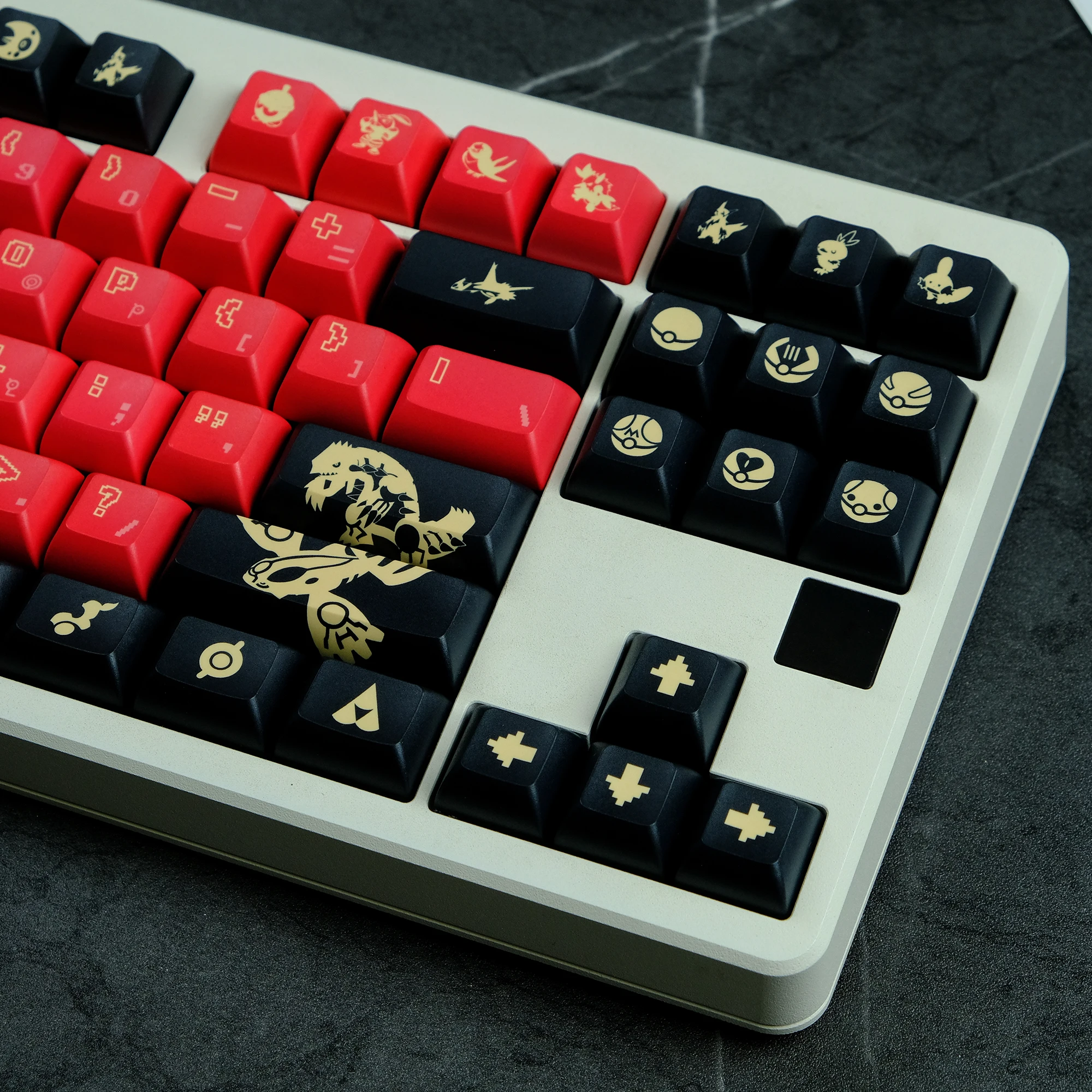 Teclas Groudon Keycaps Kca Perfil Pbt Dye Sublimação Teclado Mecânico Keycap para Interruptor mx Iso Digite 61 64 75 84 87 980 143
