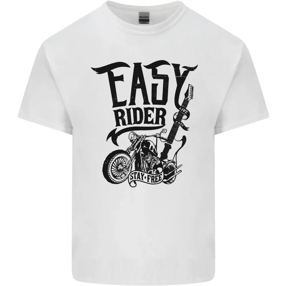 

Футболка Мужская/Женская хлопковая с рисунком Easy Rider, мотоциклетная Байкерская тенниска с рисунком аниме, лето