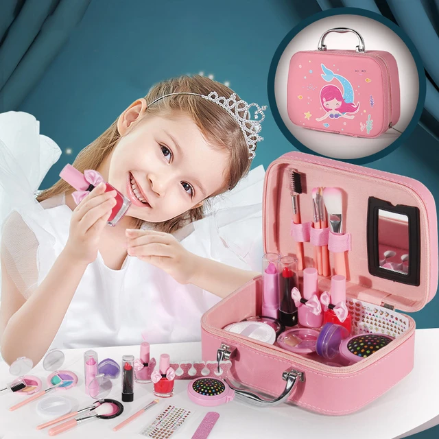 Meninas jogar maquiagem princesa brinquedos kit de maquiagem para