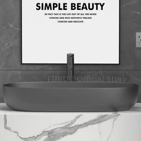 อ่างล้างมือเซรามิกสำหรับใช้ในห้องน้ำชามด้านบนของเคาน์เตอร์อ่างล้างมือเดี่ยวอ่างล้างหน้าล้างมืออ่างล้างมือพอร์ซเลนอ่างล่างหน้า 6