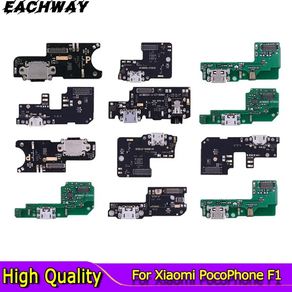 

Charging Port Connector Board Parts Flex Cable With Microphone Mic For XiaoMi PocoPhone F1 Redmi Note 7 6 5 Pro Plus 7A 6A S2