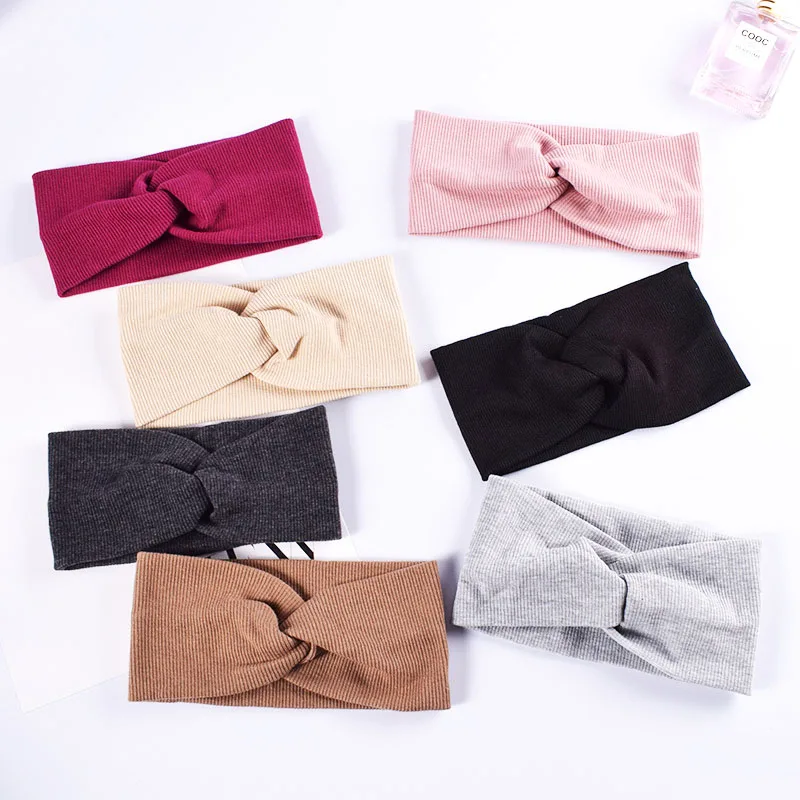 Spring Summer Solid Color Baby Headband Girls Twisted Knotted Thread Soft Elastic Baby Girl Headbands Hair Accessories