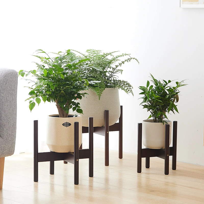 Nordic Flower Pot Rack Cross Shaped Indoor Small Flower Rack Floor Standing Storage Balcony Living Room Plant Stand Shelf