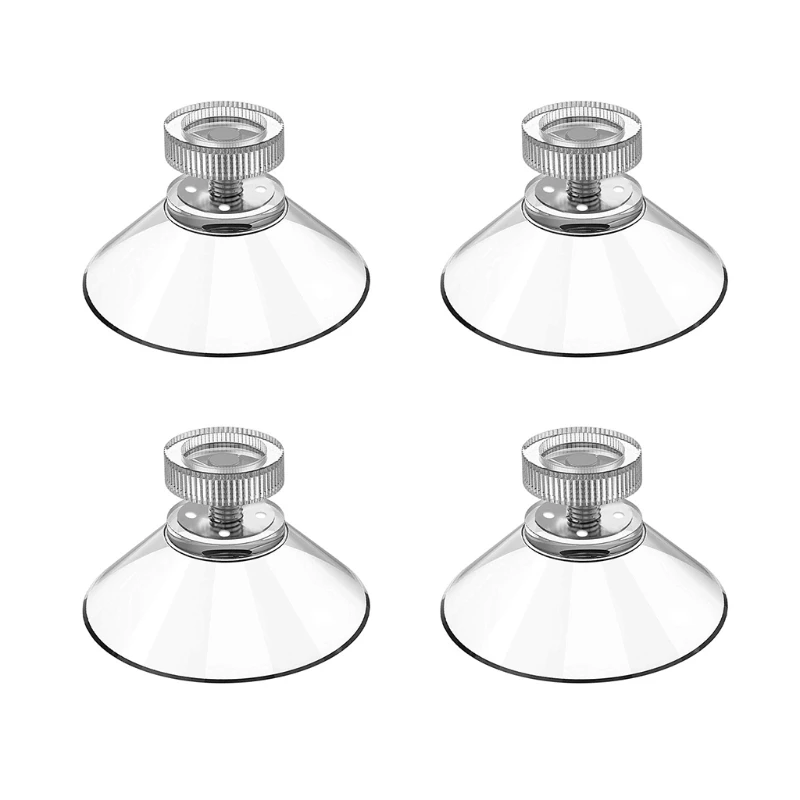 

4/10Pcs 40mm Screw Rubber Glass Suction Cup Pads with Thread Clear Sucker