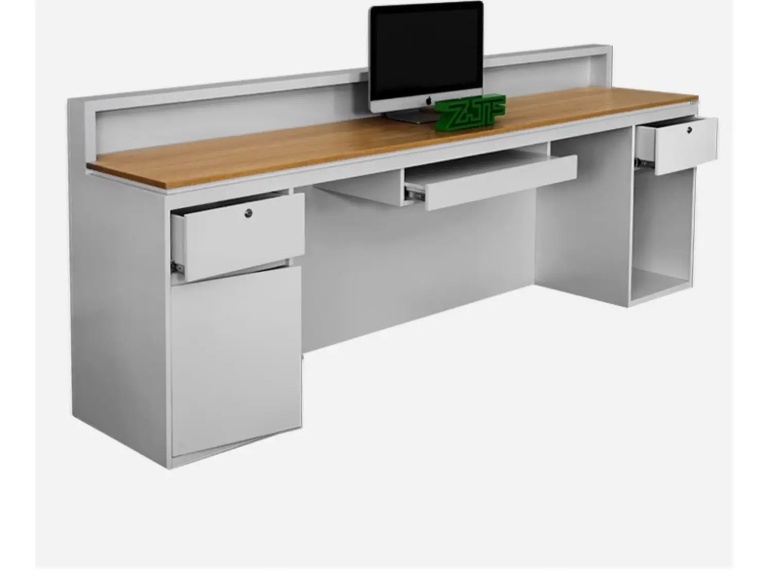 

Barber shop cashier white paint cabinet company service desk