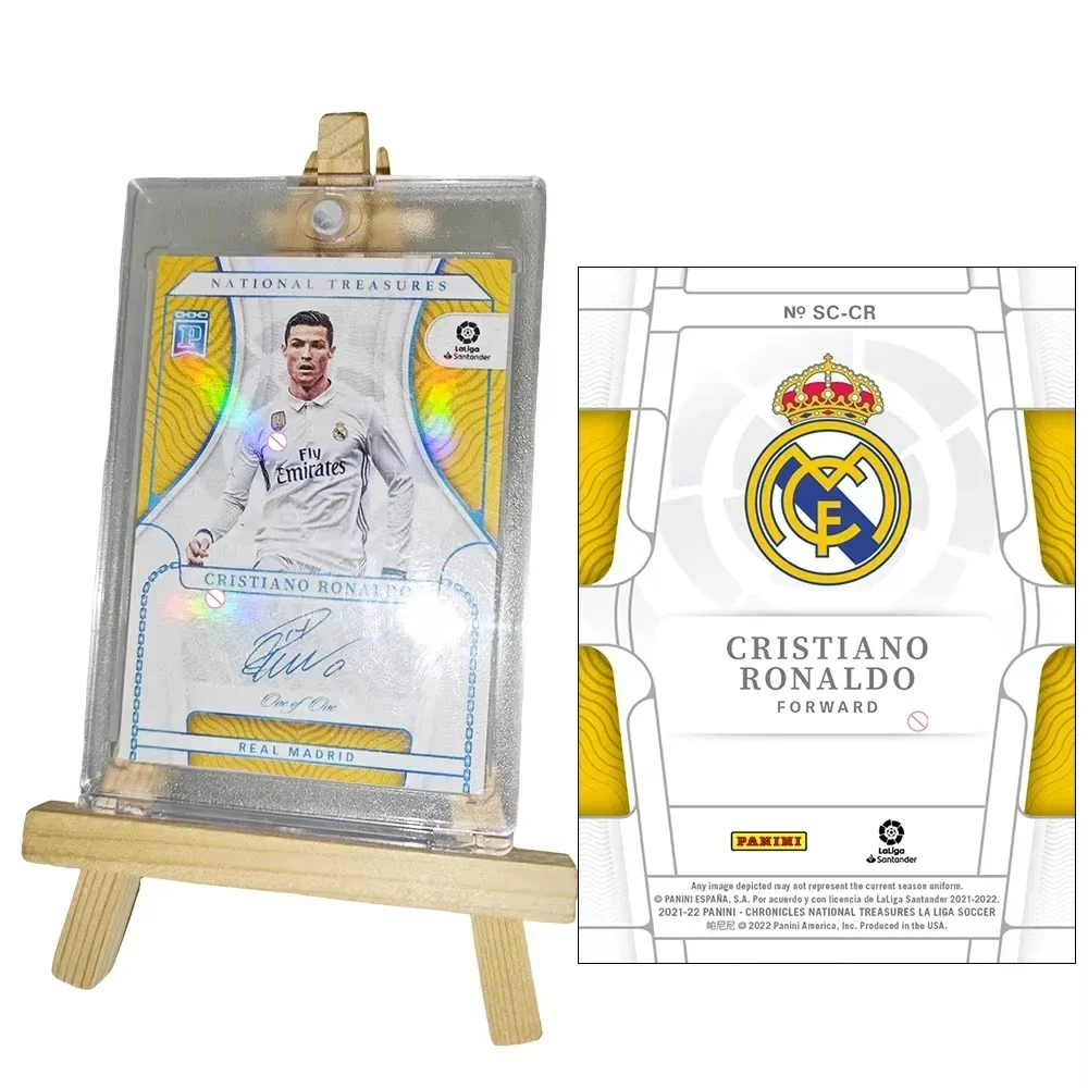 Panini collectible cards laser flash DIY Messi Cristiano Ronaldo Kylian Mbappe David Beckham Card bricks 1.5mmthick collectible cards