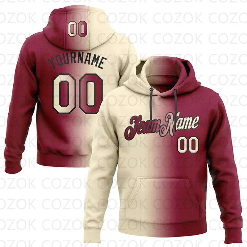 Customized Hoodie Color Splicing Jersey 3D Printed  Unisex Pullovers Hoodie Casual Sweatshirts
