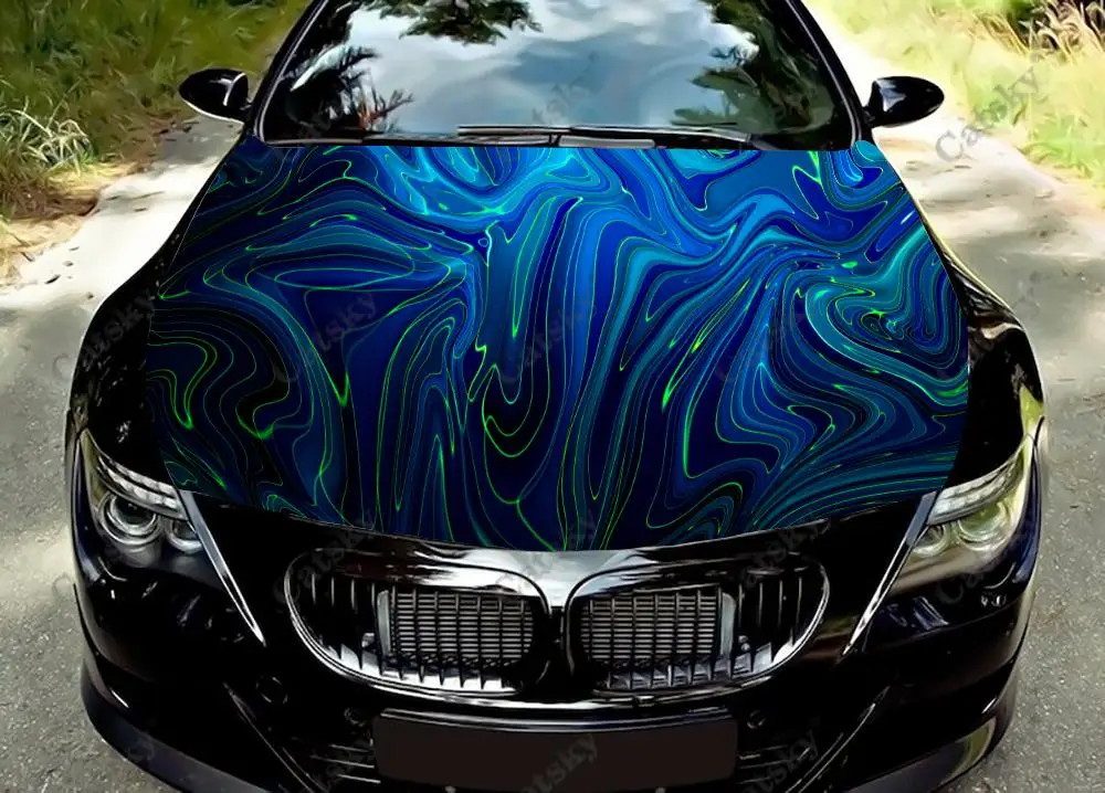 

Liquid Marble Abstract Car Hood Vinyl Stickers Wrap Vinyl Film Engine Cover Decals Sticker on Car Auto Accessories