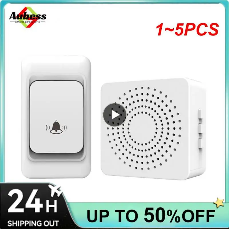 

1~5PCS Popular New Outdoor Wireless Doorbell Waterproof Buttons 150M Remote Home Smart Doorbell Plug Receiver 38 Rings Hot Sale