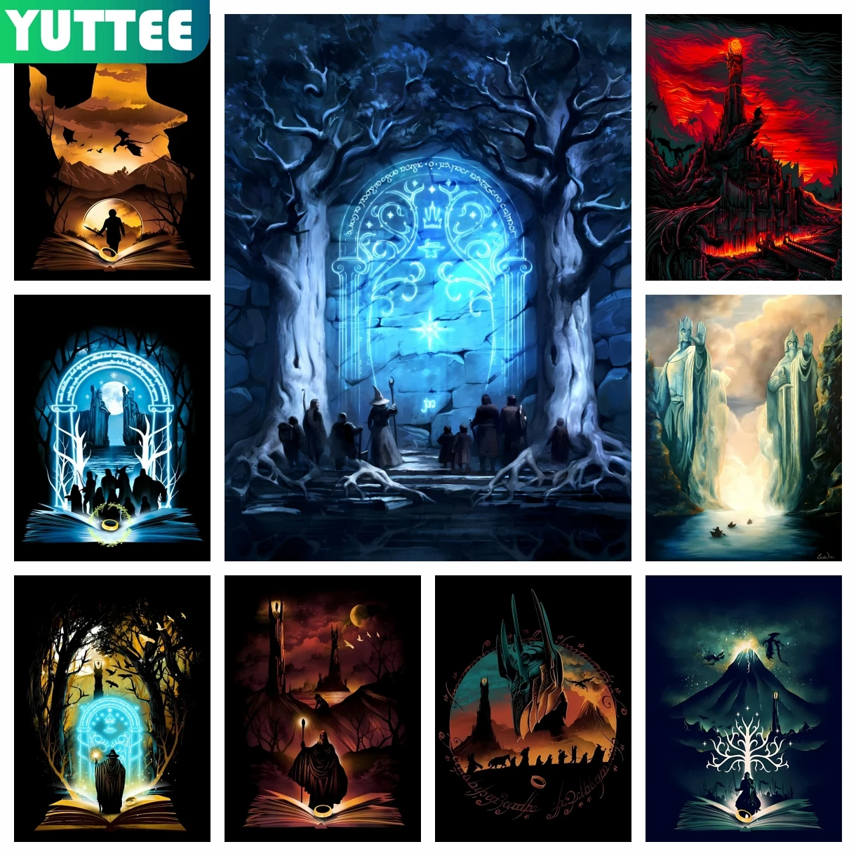 

5D DIY Diamond Painting The Rings Movie Scenes Embroidery Fantasy Cross Stitch Mosaic Handicraft Home Decor Children's Gift