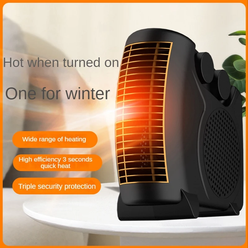 Electric Heater 220V 600W 50Hz Mini Home Office Desktop Warm Air Heater  Warmer Fan Fast Heat Thermostat Black EU Plug | AliExpress