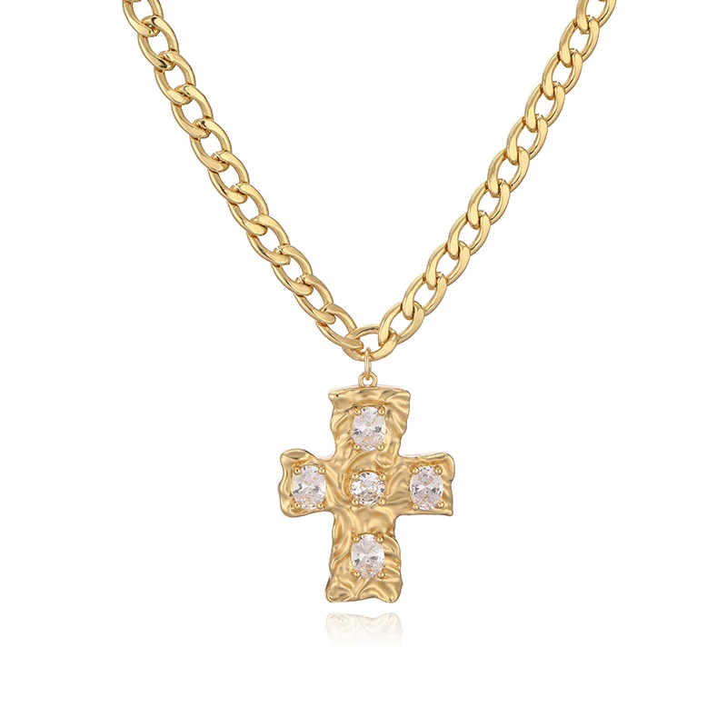HECHENG cross moon pendant necklace image 7